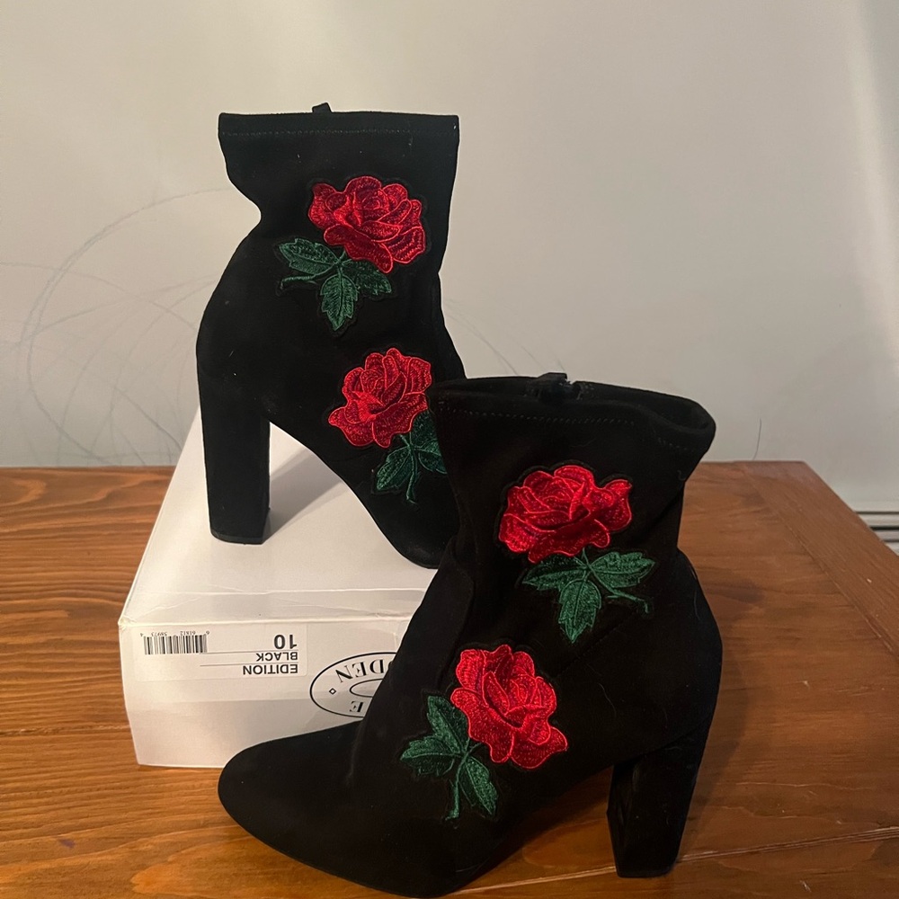 Steve Madden Rose Pattern Ankle Boots - image 1